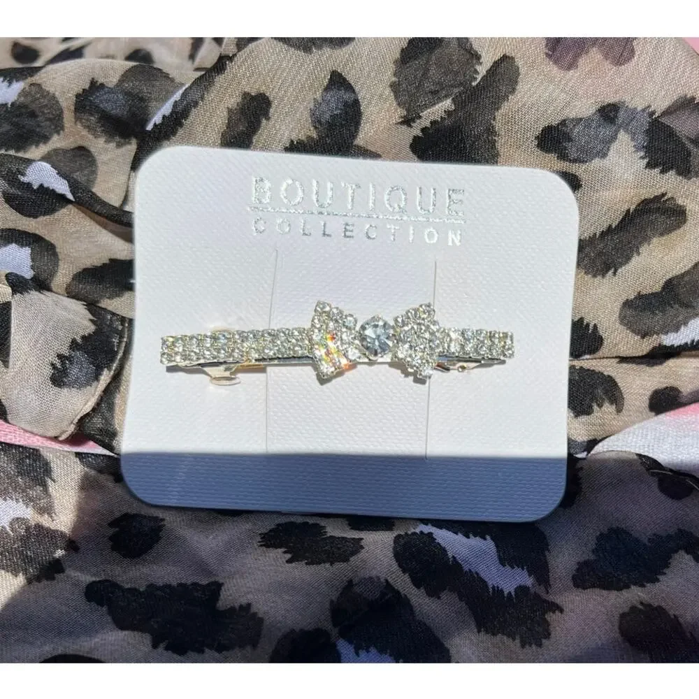 Sparkling Crystal Rhinestone Shimmering Retro Vintage Hair Clip Deadstock NEW